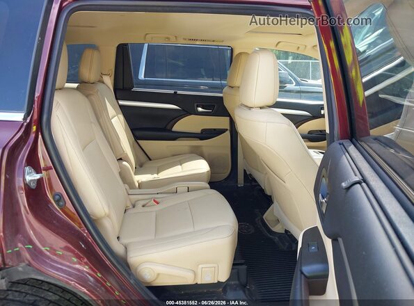 5TDJZRFH4JS882610 2018 TOYOTA HIGHLANDER Красный Вид наклейки с VIN-кодом