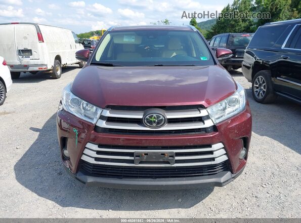 5TDJZRFH4JS882610 2018 TOYOTA HIGHLANDER Красный Вид щитка приборов
