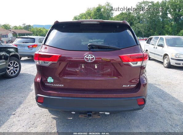 5TDJZRFH4JS882610 2018 TOYOTA HIGHLANDER Красный 