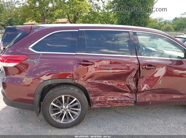 5TDJZRFH4JS882610 2018 TOYOTA HIGHLANDER Красный 