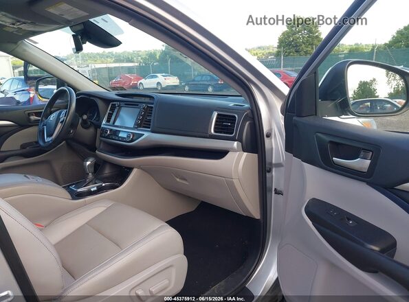 5TDJZRFH4KS605313 2019 TOYOTA HIGHLANDER Silver წინა სალონის ხედი