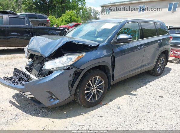 5TDJZRFH4KS747077 2019 TOYOTA HIGHLANDER Gray Передня ліва чверть