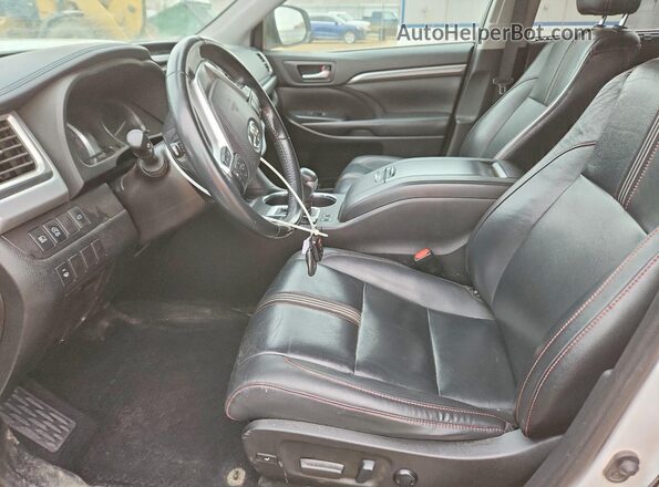 5TDJZRFH4KS970185 2019 TOYOTA HIGHLANDER White წინა სალონის ხედი