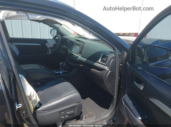 5TDJZRFH5HS397807 2017 TOYOTA HIGHLANDER Black Widok wnętrza z przodu