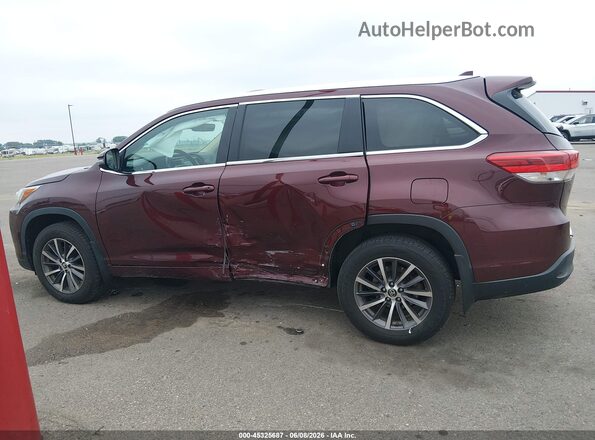 5TDJZRFH5JS813196 2018 TOYOTA HIGHLANDER Burgundy 