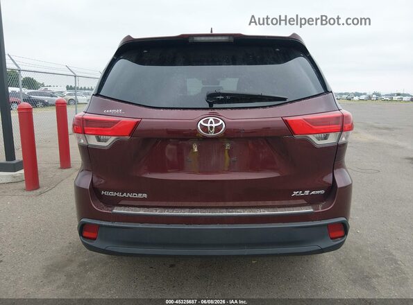 5TDJZRFH5JS813196 2018 TOYOTA HIGHLANDER Burgundy 