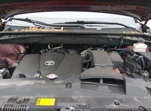 5TDJZRFH5JS813196 2018 TOYOTA HIGHLANDER Burgundy Widok z tyłu