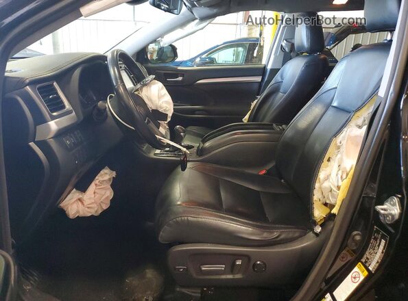 5TDJZRFH5JS865038 2018 TOYOTA HIGHLANDER Черный Вид салона спереди