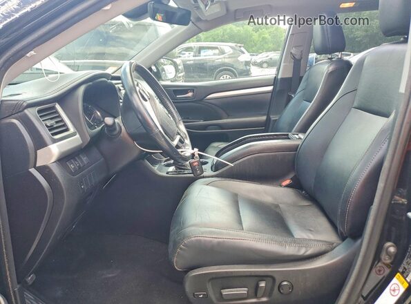 5TDJZRFH6JS548501 2018 TOYOTA HIGHLANDER Black Widok wnętrza z przodu