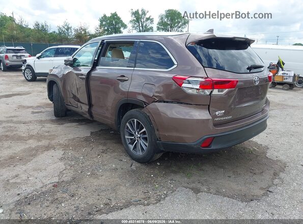 5TDJZRFH6JS834347 2018 TOYOTA HIGHLANDER Коричневый Задняя левая четверть