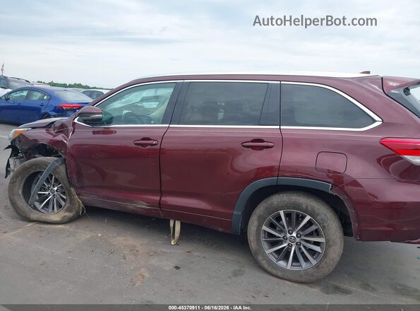 5TDJZRFH6JS846160 2018 TOYOTA HIGHLANDER Burgundy 