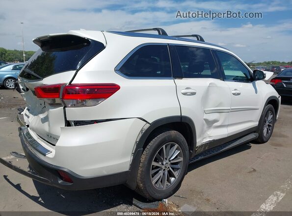 5TDJZRFH6KS615258 2019 TOYOTA HIGHLANDER White Задня права чверть