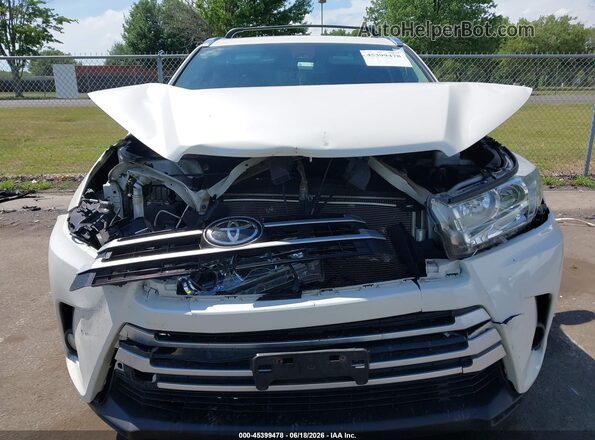 5TDJZRFH6KS615258 2019 TOYOTA HIGHLANDER White Вид щитка приладів