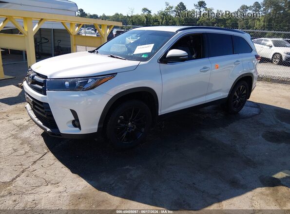 5TDJZRFH6KS627569 2019 TOYOTA HIGHLANDER Белый Передняя левая четверть