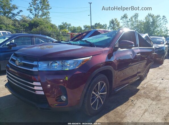 5TDJZRFH7HS361973 2017 TOYOTA HIGHLANDER Burgundy Vista tres cuartos delantera izquierda
