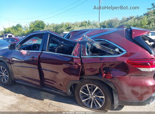 5TDJZRFH7HS361973 2017 TOYOTA HIGHLANDER Burgundy 