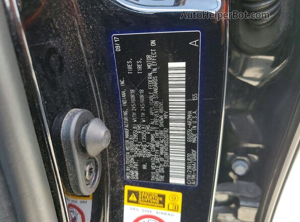 5TDJZRFH7HS520782 2017 TOYOTA HIGHLANDER Black Vista de la etiqueta del VIN