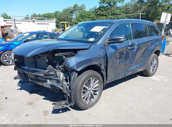 5TDJZRFH7JS824927 2018 TOYOTA HIGHLANDER Blue Przód lewy