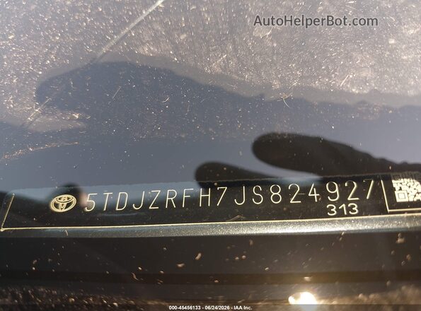 5TDJZRFH7JS824927 2018 TOYOTA HIGHLANDER Blue 