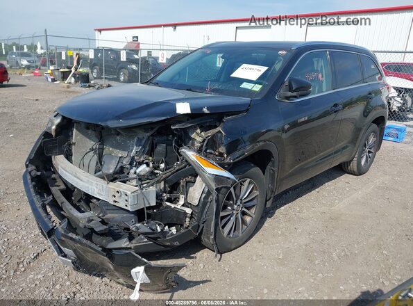 5TDJZRFH7JS835569 2018 TOYOTA HIGHLANDER Black Przód lewy