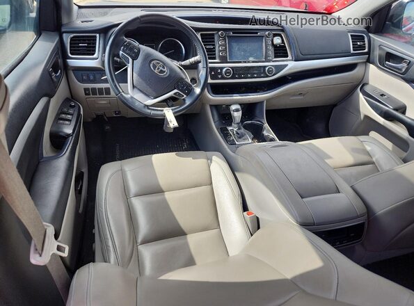 5TDJZRFH7KS569228 2019 TOYOTA HIGHLANDER Gray წინა პანელის ხედი