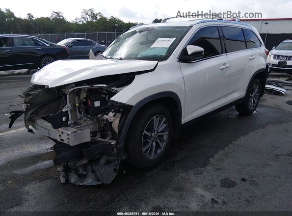 5TDJZRFH7KS618783 2019 TOYOTA HIGHLANDER White Առջևի ձախ երեք քառորդ տեսարան