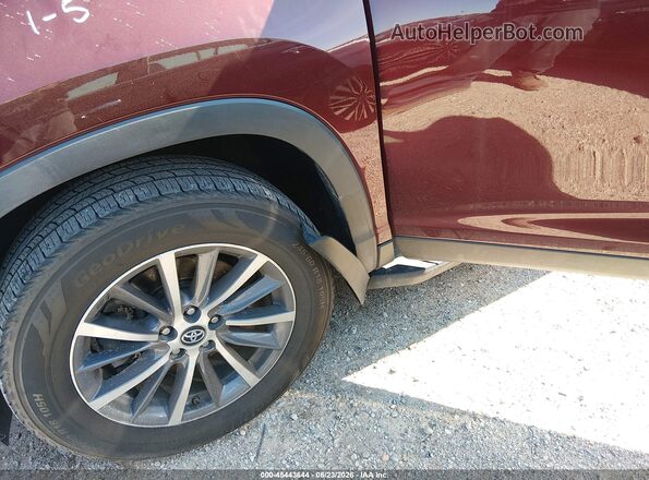5TDJZRFH7KS986946 2019 TOYOTA HIGHLANDER Burgundy 