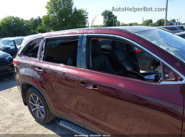 5TDJZRFH7KS986946 2019 TOYOTA HIGHLANDER Burgundy Դիմացի տեսք