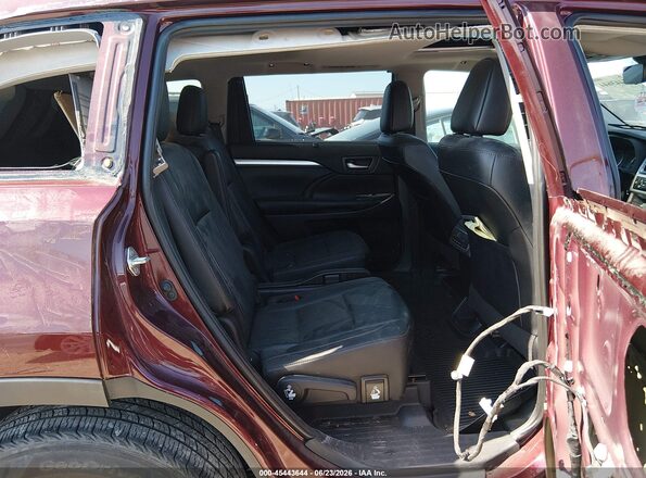 5TDJZRFH7KS986946 2019 TOYOTA HIGHLANDER Burgundy VIN կոդի պիտակի տեսք