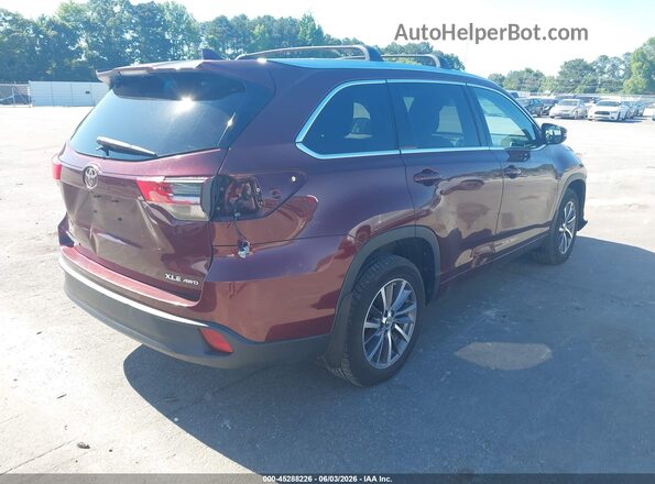 5TDJZRFH8HS369189 2017 TOYOTA HIGHLANDER Red Հետևի աջ