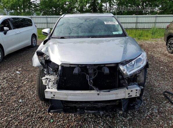 5TDJZRFH8HS382489 2017 TOYOTA HIGHLANDER Silver Vista frontal