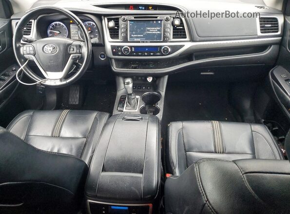 5TDJZRFH8HS406533 2017 TOYOTA HIGHLANDER Black Вид панелі приладів