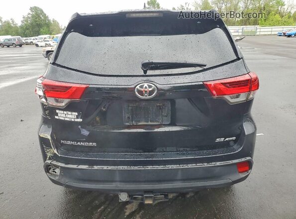 5TDJZRFH8HS406533 2017 TOYOTA HIGHLANDER Black Вид ззаду