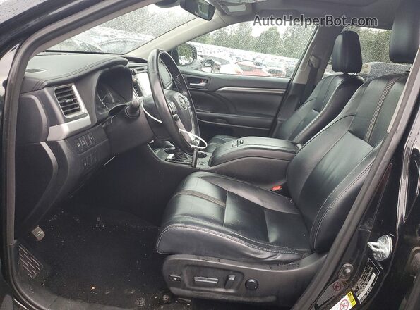5TDJZRFH8HS406533 2017 TOYOTA HIGHLANDER Black Вид салону спереду