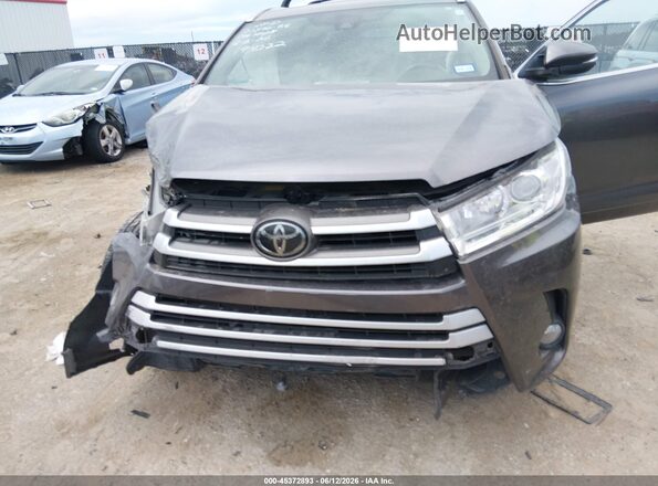 5TDJZRFH8JS523194 2018 TOYOTA HIGHLANDER Gray წინა ხედი
