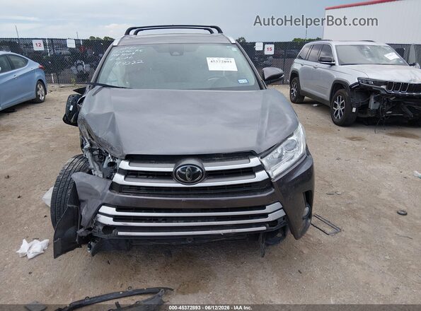 5TDJZRFH8JS523194 2018 TOYOTA HIGHLANDER Gray ხელსაწყოთა პანელის ხედი