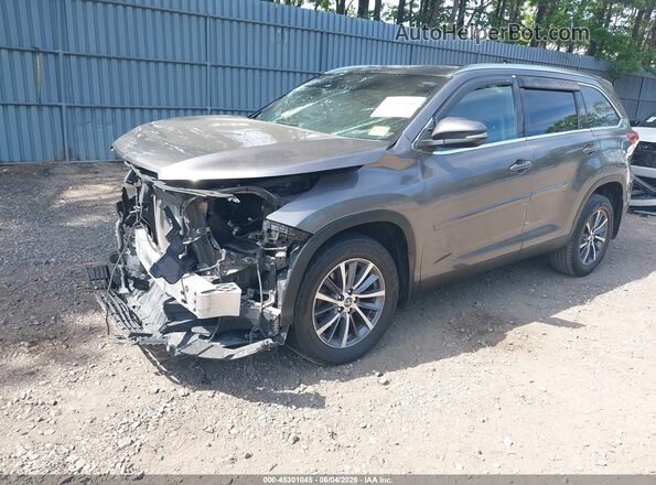 5TDJZRFH8KS586488 2019 TOYOTA HIGHLANDER Gray Front left