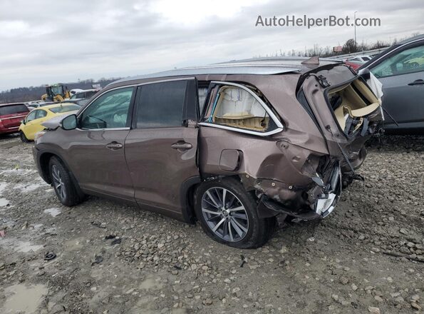 5TDJZRFH9HS424815 2017 TOYOTA HIGHLANDER Brown Հետևի ձախ