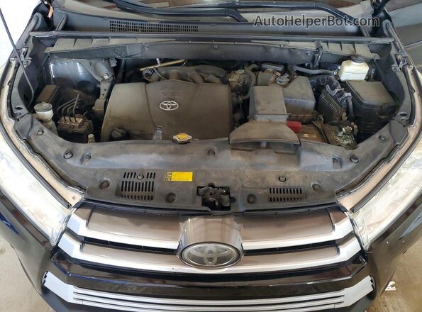 5TDJZRFH9HS510853 2017 TOYOTA HIGHLANDER Black Vista del compartimento del motor