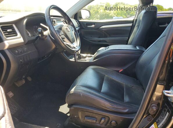 5TDJZRFH9JS555457 2018 TOYOTA HIGHLANDER Black Widok wnętrza z przodu