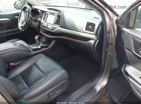 5TDJZRFH9JS818725 2018 TOYOTA HIGHLANDER Gray Front interior view