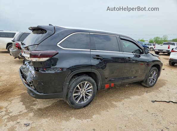 5TDJZRFH9JS887267 2018 TOYOTA HIGHLANDER Black Trasero derecho