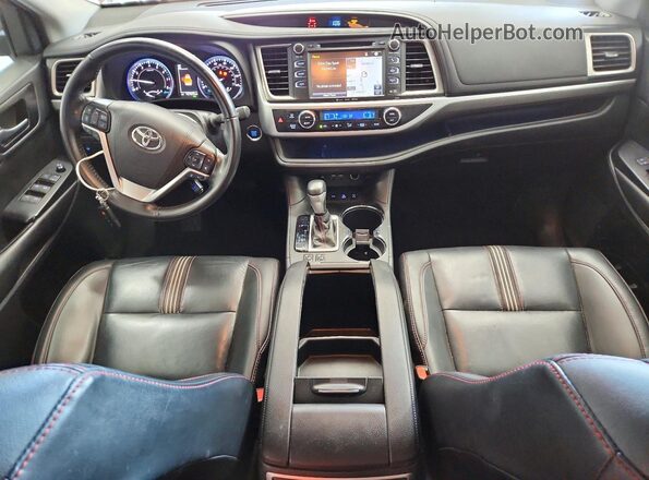 5TDJZRFH9KS625623 2019 TOYOTA HIGHLANDER Maroon Dashboard view