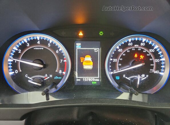 5TDJZRFH9KS625623 2019 TOYOTA HIGHLANDER Maroon Instrument cluster view