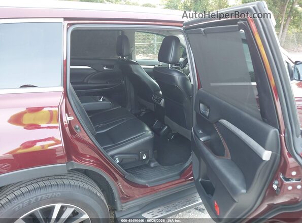 5TDJZRFHXHS449349 2017 TOYOTA HIGHLANDER Red Vista de la etiqueta del VIN