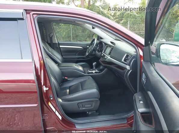 5TDJZRFHXHS449349 2017 TOYOTA HIGHLANDER Red Vista interior delantera