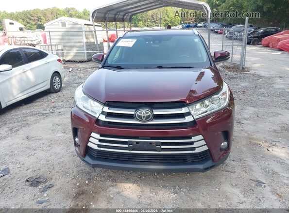 5TDJZRFHXHS449349 2017 TOYOTA HIGHLANDER Red Vista frontal