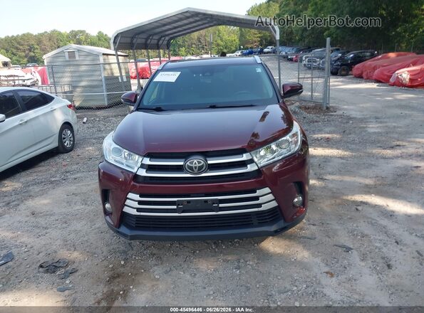 5TDJZRFHXHS449349 2017 TOYOTA HIGHLANDER Red Vista del cuadro de instrumentos