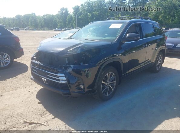 5TDJZRFHXJS531149 2018 TOYOTA HIGHLANDER Black წინა მარცხენა ხედი სამი მეოთხედიდან