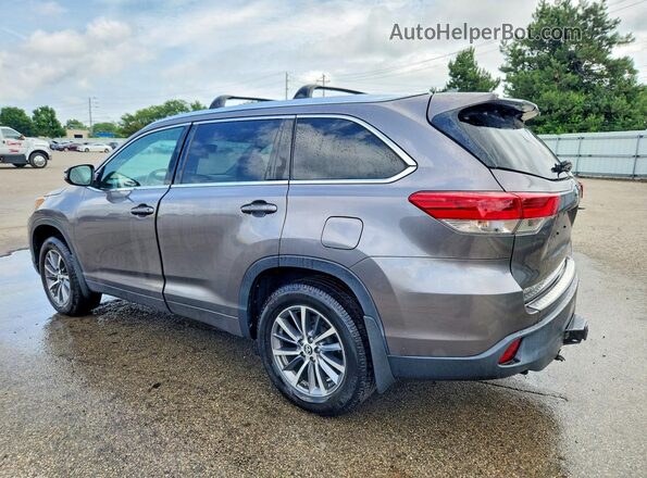 5TDJZRFHXJS556651 2018 TOYOTA HIGHLANDER Gray Задня ліва чверть